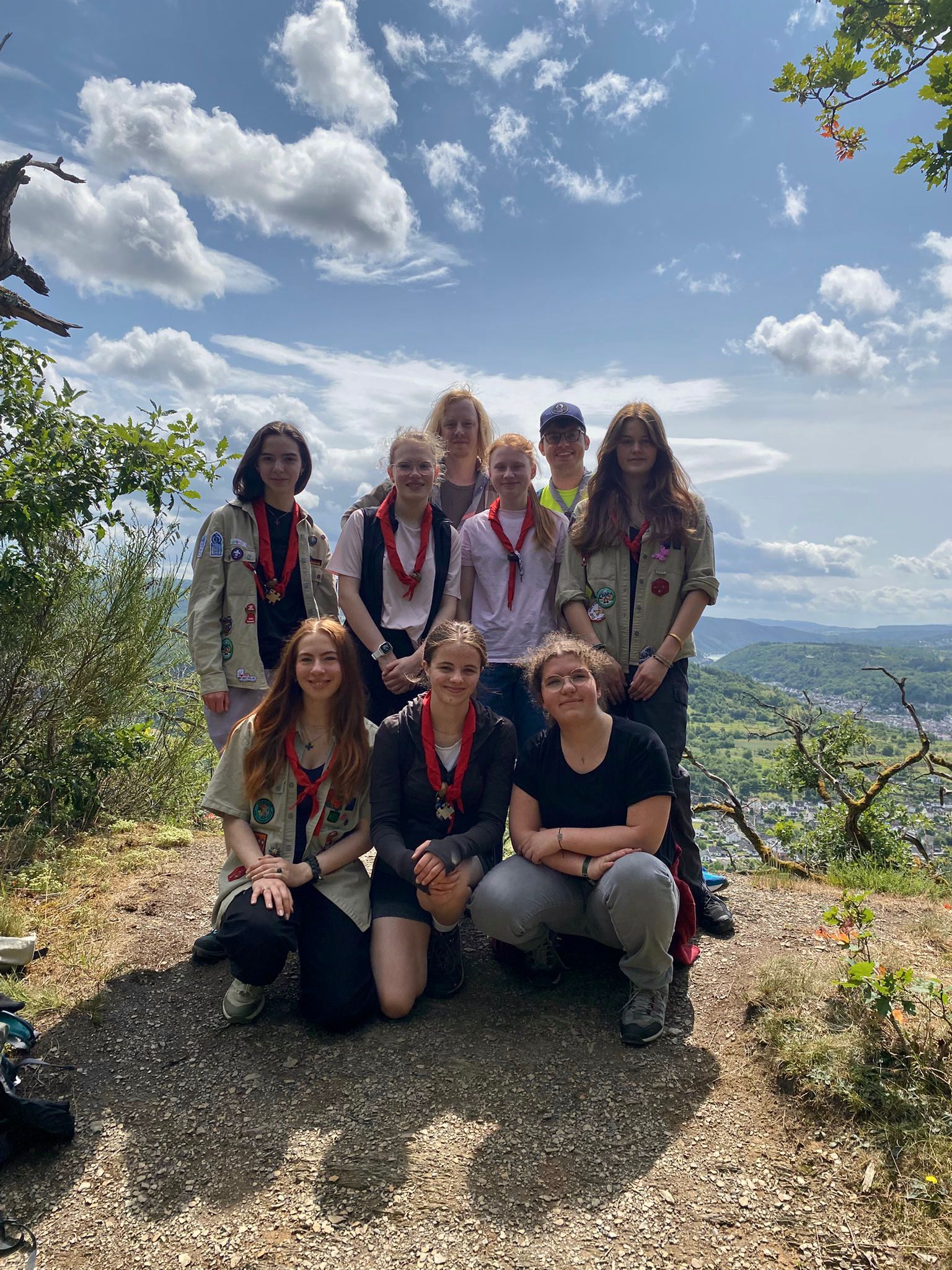 Rover-Gruppenbild auf Wanderung