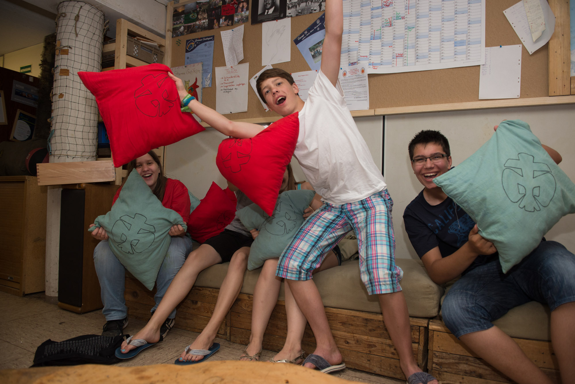 Pfadis in der Gruppenstunde